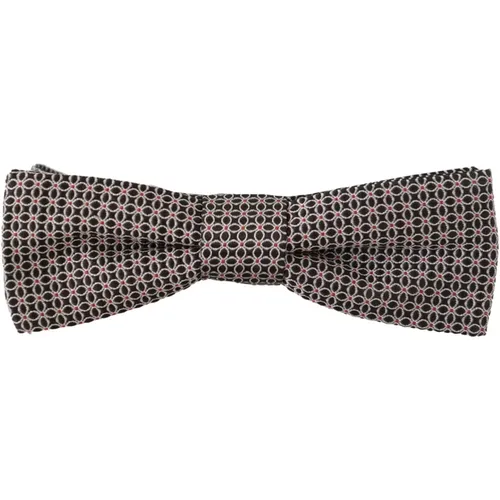 Bowties, male, , Size: ONE SIZE Silk Bow Tie with Adjustable Neck Strap - Dolce & Gabbana - Modalova