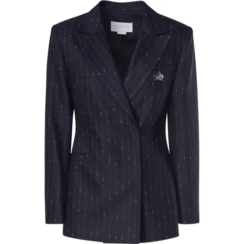 Blazers, female, , Size: XS Single-Breasted Button Jacket Italy - Genny - Modalova