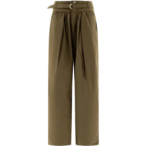 Khaki Celia Hose mit Gürtelschlaufen , Damen, Größe: XS - Isabel Marant Étoile - Modalova