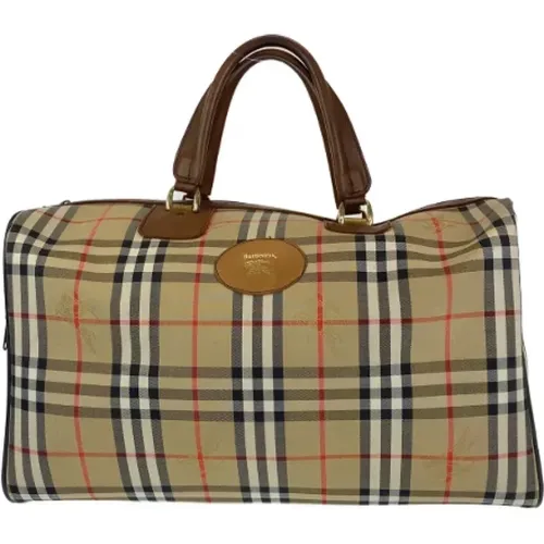 Pre-owned Weekend Bags, male, , Size: ONE SIZE Pre-owned Canvas travel-bags - Burberry Vintage - Modalova