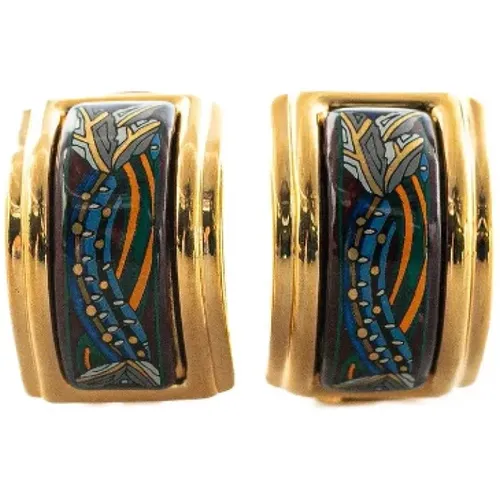 Pre-owned Jewellery, female, , Size: ONE SIZE Pre-owned Metal earrings - Hermès Vintage - Modalova