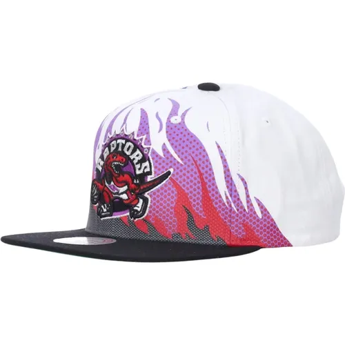 Caps, male, , Size: ONE SIZE Toronto Raptors Flat Visor Cap - Mitchell & Ness - Modalova