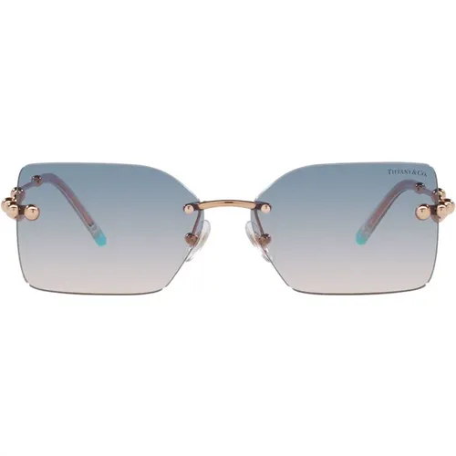 Metall Rechteckige Sonnenbrille mit Einzigartigem Stil - Tiffany - Modalova