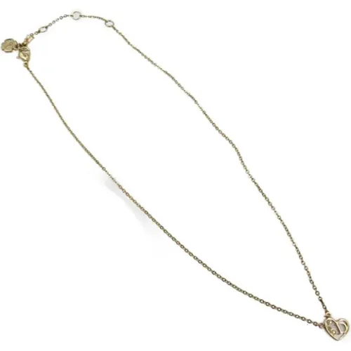 Pre-owned Metal necklaces , female, Sizes: ONE SIZE - Dior Vintage - Modalova