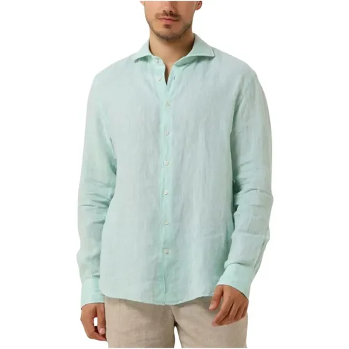 Mint Leinen X-Cutaway Hemd , Herren, Größe: 3XL - Profuomo - Modalova