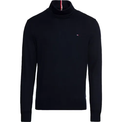 Turtlenecks, male, , Size: L Cotton Cashmere Sweater - Tommy Hilfiger - Modalova