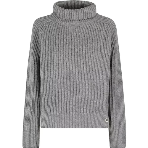 Gerippter Rollkragenpullover , Damen, Größe: XS - Dunst - Modalova