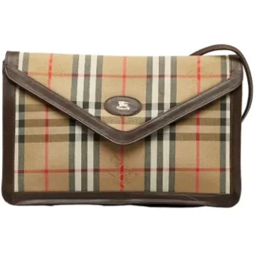 Pre-owned Leather clutches , female, Sizes: ONE SIZE - Burberry Vintage - Modalova