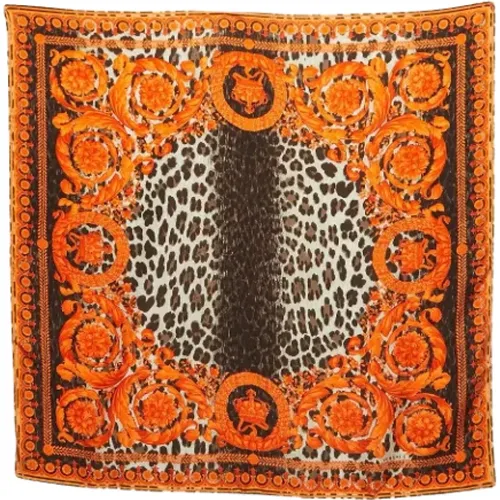 Pre-owned Scarves, female, , Size: ONE SIZE Pre-owned Silk scarves - Versace Pre-owned - Modalova