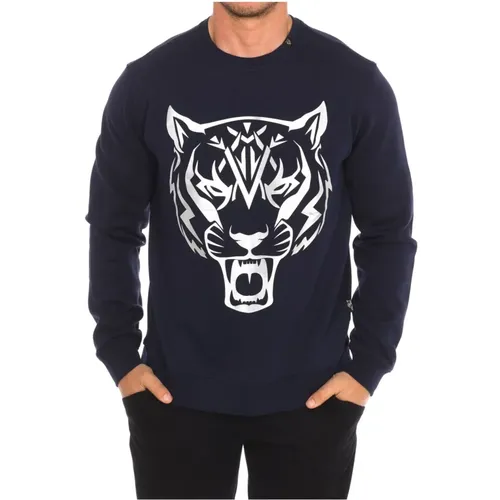 Rundhals Sweatshirt mit Markenprint,Rundhalsausschnitt Sweatshirt mit Markendruck,Rundhals-Sweatshirt mit Markendruck - Plein Sport - Modalova