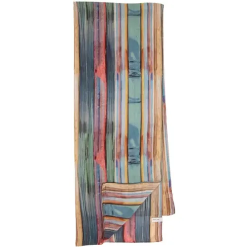 Colorful Glass Stripe Scarf , female, Sizes: ONE SIZE - PS By Paul Smith - Modalova