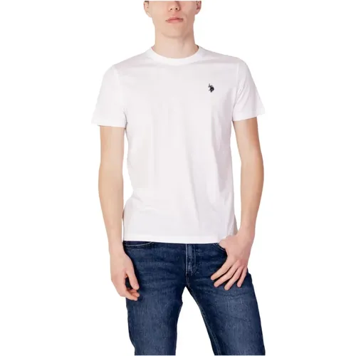 Herren T-Shirt in Weiß , Herren, Größe: M - U.s. Polo Assn. - Modalova