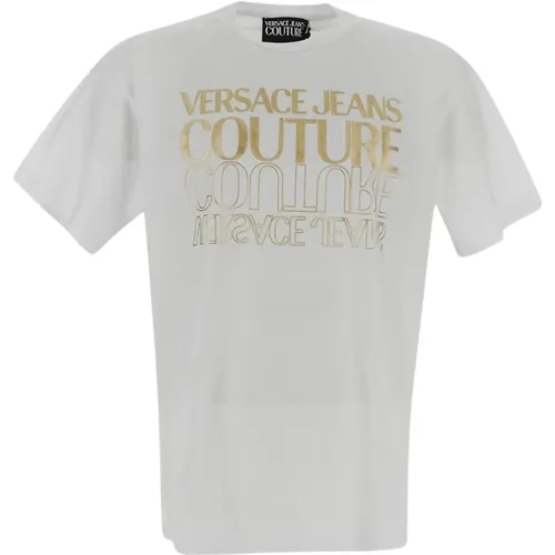 Baumwoll Logo T-Shirt , Herren, Größe: L - Versace Jeans Couture - Modalova