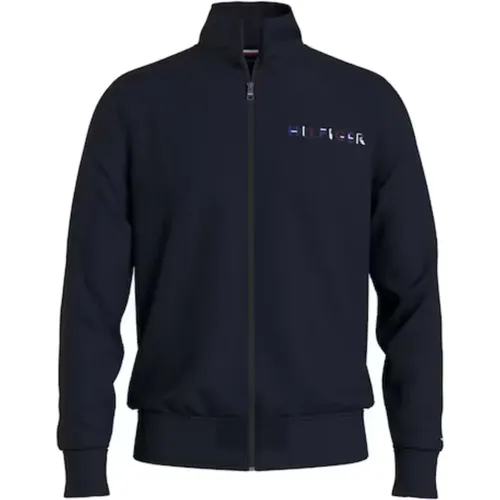 Sweatshirt with Zipper , male, Sizes: XL - Tommy Hilfiger - Modalova
