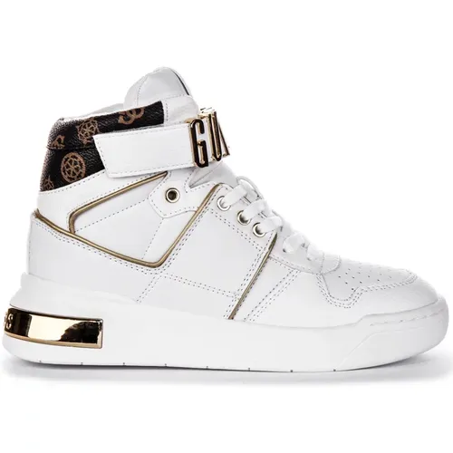 Gold Sneakers Women , female, Sizes: 6 UK, 5 UK, 4 UK, 8 UK, 7 UK, 3 UK - Guess - Modalova