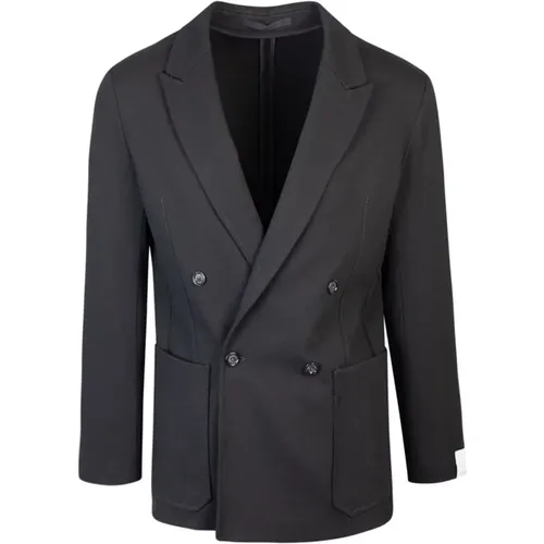 Blazers, male, , Size: M Regular Fit Double-Breasted Jacket - Paolo Pecora - Modalova