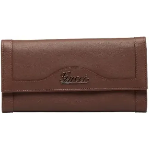 Pre-owned Wallets, female, , Size: ONE SIZE Pre-owned Leather wallets - Gucci Vintage - Modalova