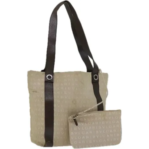 Pre-owned Tote Bags, female, , Size: ONE SIZE Pre-owned Canvas totes - Bvlgari Vintage - Modalova