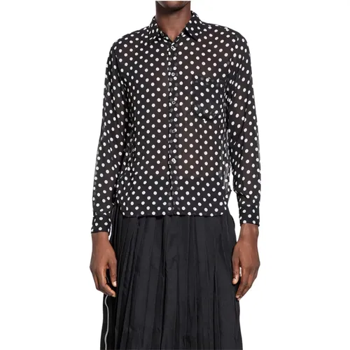 Polkadot Sheer Shirt with Classic Collar , male, Sizes: M - Comme des Garçons - Modalova