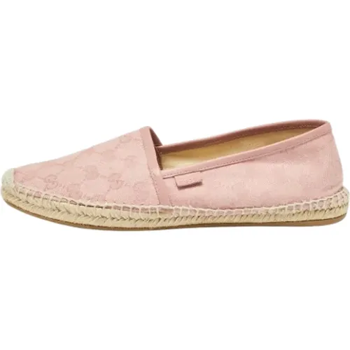 Pre-owned Flats, female, , Size: 10 US Pre-owned Canvas flats - Gucci Vintage - Modalova