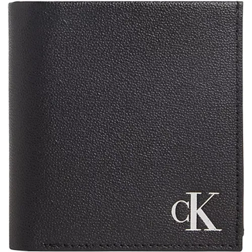 Wallets & Cardholders, male, , Size: ONE SIZE Leather Wallet for Men - Calvin Klein Jeans - Modalova