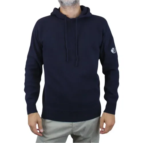 Hoodies, male, , Size: 3XL Navy Hooded Sweatshirt - C.P. Company - Modalova