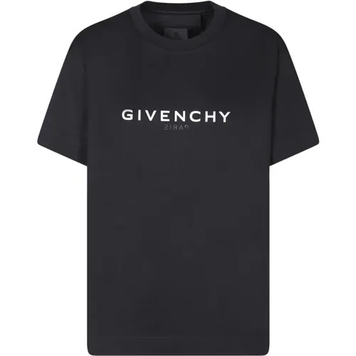 Schwarzes T-Shirt mit Logoaufdruck , Damen, Größe: S - Givenchy - Modalova