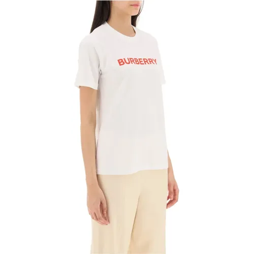 T-Shirt mit kontrastierendem Logodruck , Damen, Größe: S - Burberry - Modalova