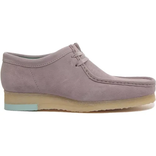 Wallabee Grey Men's Shoes , male, Sizes: 9 UK - Clarks - Modalova