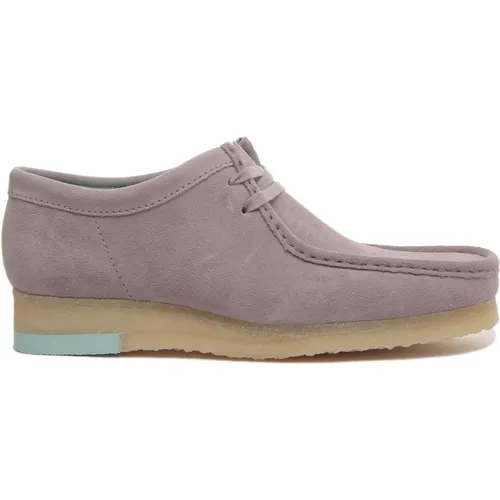 Wallabee Grey Mens Shoes , male, Sizes: 9 UK - Clarks - Modalova