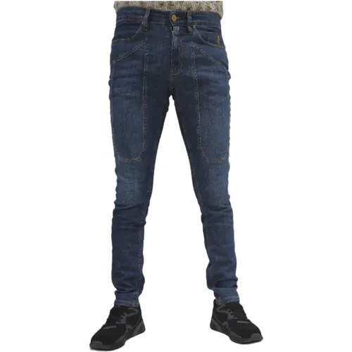 Slim Fit Patch Jeans , Herren, Größe: W33 - Jeckerson - Modalova