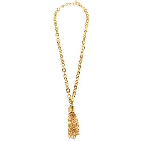 Necklaces, female, , Size: ONE SIZE Brass Necklace - Moschino - Modalova