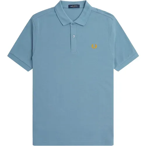 Slim Fit Plain Polo in Ash /Golden Hour , Herren, Größe: M - Fred Perry - Modalova