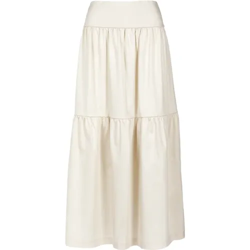 Ruffled Jersey Skirt , female, Sizes: M, S, L - Douuod Woman - Modalova
