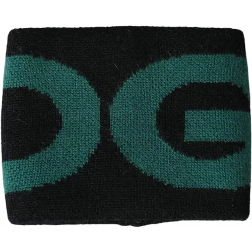 Training Accessories, unisex, , Size: ONE SIZE Green Wool Logo Bracelet - Dolce & Gabbana - Modalova