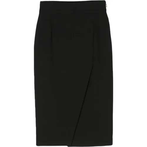 Pencil Skirt with Front Slit , female, Sizes: S, XS - Moschino - Modalova