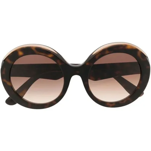 Stylish Sunglasses with /Hawaiian Frame and Oval Lenses , female, Sizes: 53 MM - Dolce & Gabbana - Modalova