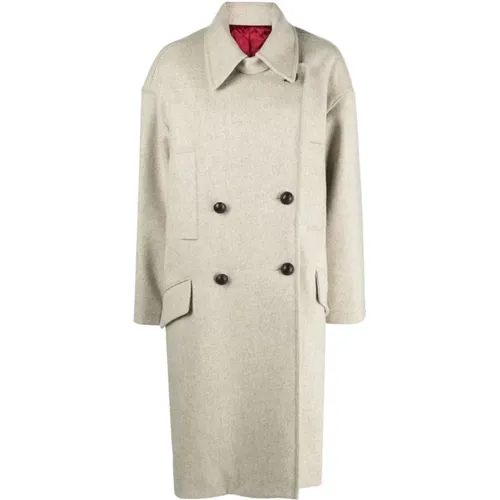 Oversized Double-Breasted Wool Coat , female, Sizes: XS - Isabel marant - Modalova
