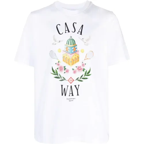 Cotton T-Shirt with Signature Artwork , male, Sizes: 2XL - Casablanca - Modalova