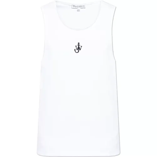 Sleeveless Tops, male, , Size: XL Ribbed Top - JW Anderson - Modalova