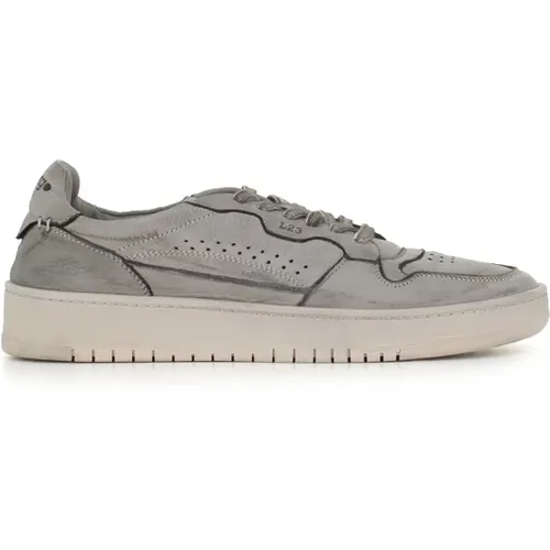 Cemento Leather Sneakers , male, Sizes: 8 UK, 9 UK, 10 UK - Lemargo - Modalova