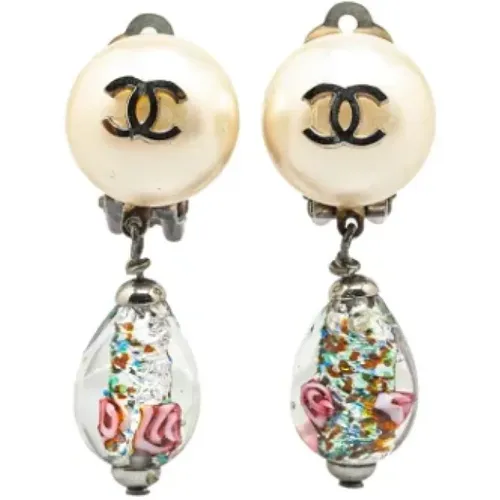 Pre-owned Jewellery, female, , Size: ONE SIZE Pre-owned Metal earrings - Chanel Vintage - Modalova