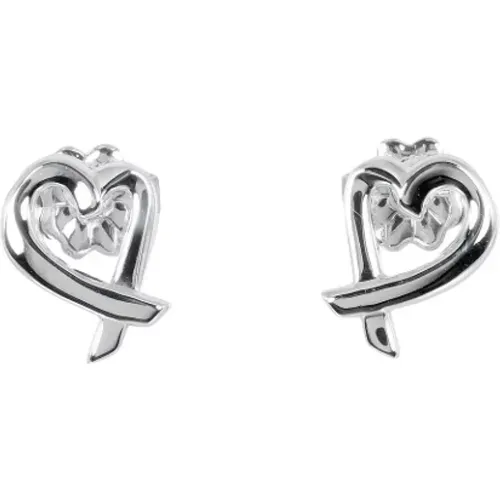 Pre-owned Jewellery, female, , Size: ONE SIZE Pre-owned Silver earrings - Tiffany & Co. Pre-owned - Modalova