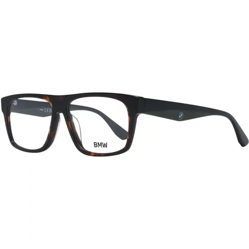 Glasses, male, , Size: ONE SIZE Stylish Tortoise Rectangle Eyeglasses Frames - BMW - Modalova