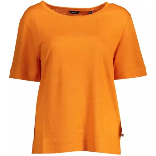 Kurzärmeliges Leinen T-Shirt - Gant - Modalova