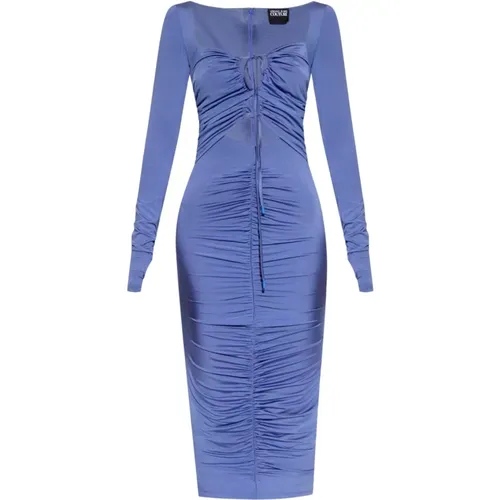 Kleid mit Einschnitten , Damen, Größe: 2XS - Versace Jeans Couture - Modalova