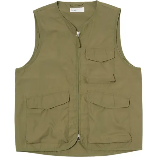 Parachute Liner Gilet In Olive Poly Tech , male, Sizes: L, XL - Universal Works - Modalova