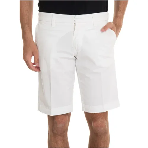 Stretch Cotton Bermuda Shorts with American Pocket , male, Sizes: W33, W36, W40, W35, W38 - Fay - Modalova