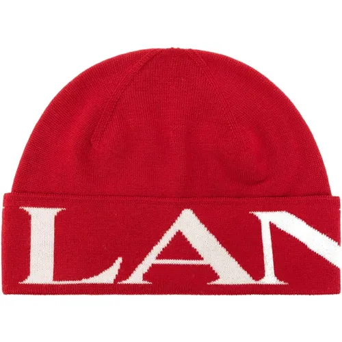 Beanies, unisex, , Size: ONE SIZE Ribbed Wool Hat - Lanvin - Modalova