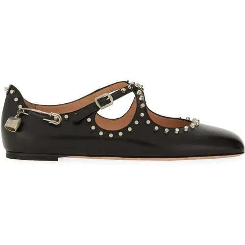 Ballerinas, female, , Size: 9 US Leather Ballerina Flats with Studs - Bally - Modalova